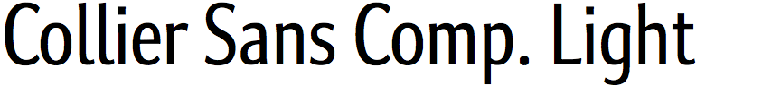 Collier Sans Compressed Light