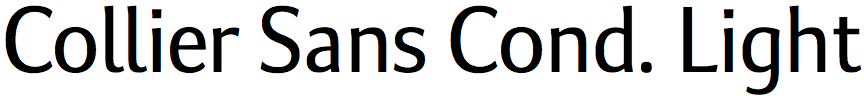 Collier Sans Condensed Light