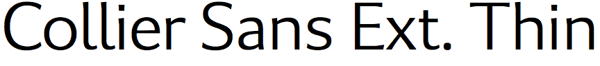 Collier Sans Extended Thin