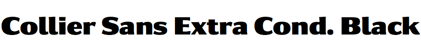 Collier Sans Extra Condensed Black
