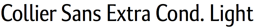 Collier Sans Extra Condensed Light