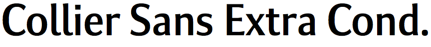 Collier Sans Extra Condensed