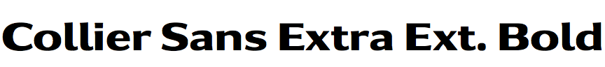 Collier Sans Extra Extended Bold