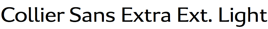 Collier Sans Extra Extended Light