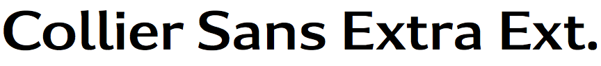 Collier Sans Extra Extended