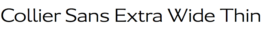 Collier Sans Extra Wide Thin