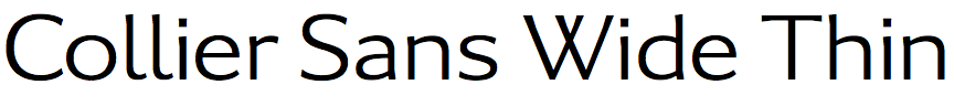 Collier Sans Wide Thin