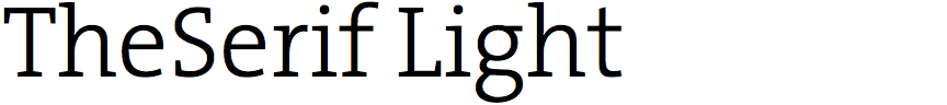 TheSerif Light