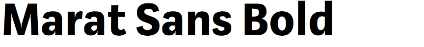 Marat Sans Bold
