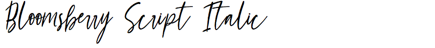 Bloomsberry Script Italic