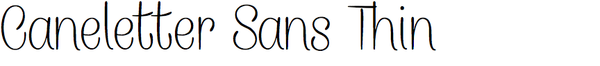 Caneletter Sans Thin