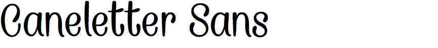 Caneletter Sans