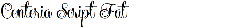 Centeria Script Fat