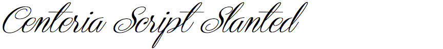 Centeria Script Slanted