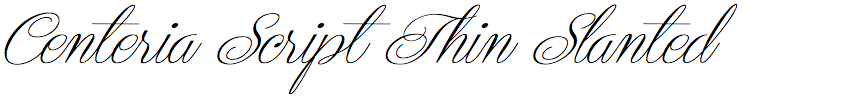 Centeria Script Thin Slanted