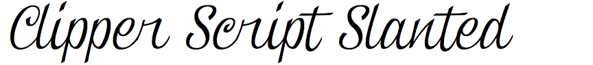 Clipper Script Slanted