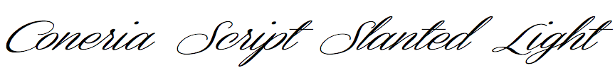 Coneria Script Slanted Light