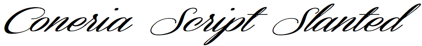 Coneria Script Slanted