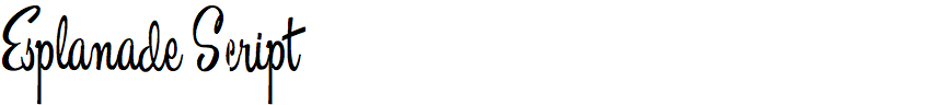Esplanade Script