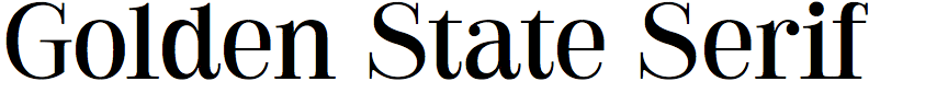 Golden State Serif