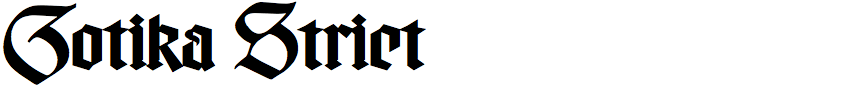 Gotika Strict