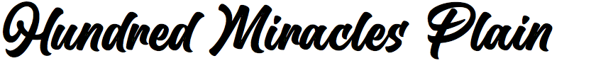 Hundred Miracles Plain