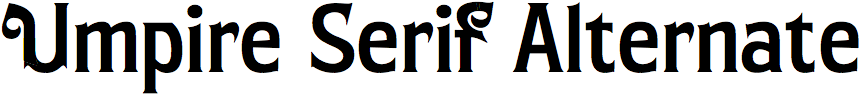 Umpire Serif Alternate