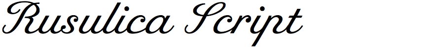 Rusulica Script