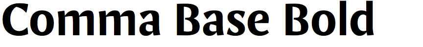 Comma Base Bold