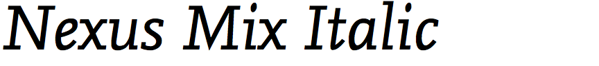 Nexus Mix Italic