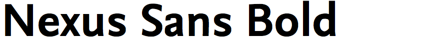 Nexus Sans Bold
