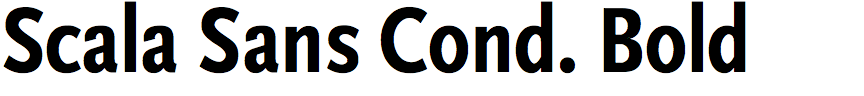 Scala Sans Condensed Bold