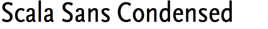 Scala Sans Condensed