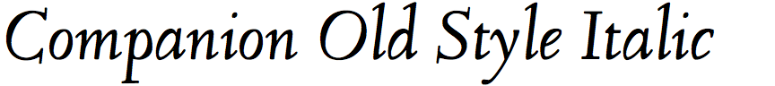 Companion Old Style Italic