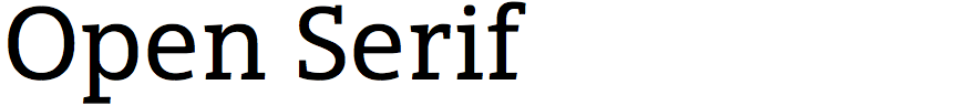Open Serif
