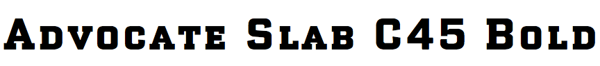 Advocate Slab C45 Bold