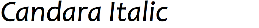 Candara Italic