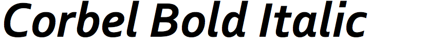 Corbel Bold Italic