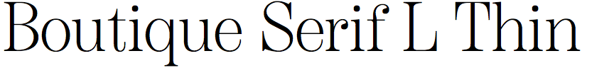 Boutique Serif L Thin