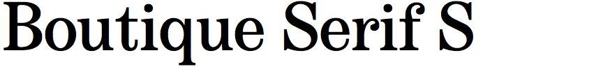 Boutique Serif S