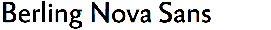 Berling Nova Sans