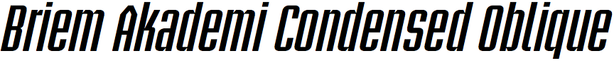 Briem Akademi Condensed Oblique