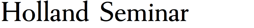 Holland Seminar