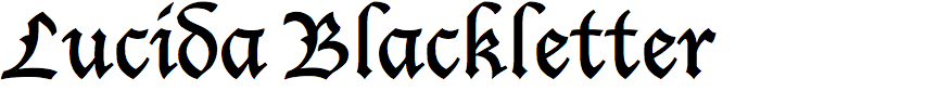 Lucida Blackletter