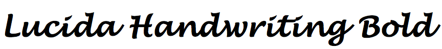Lucida Handwriting Bold