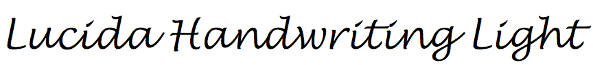 Lucida Handwriting Light