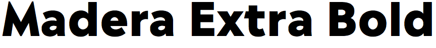 Madera Extra Bold