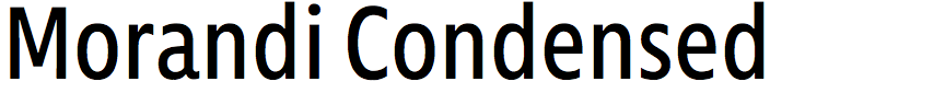 Morandi Condensed