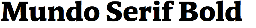 Mundo Serif Bold