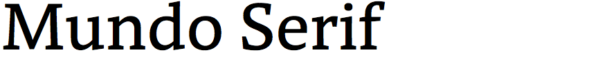 Mundo Serif